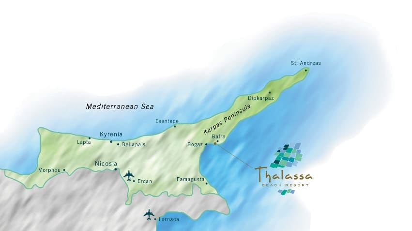 Thalassa Beach Resort Map